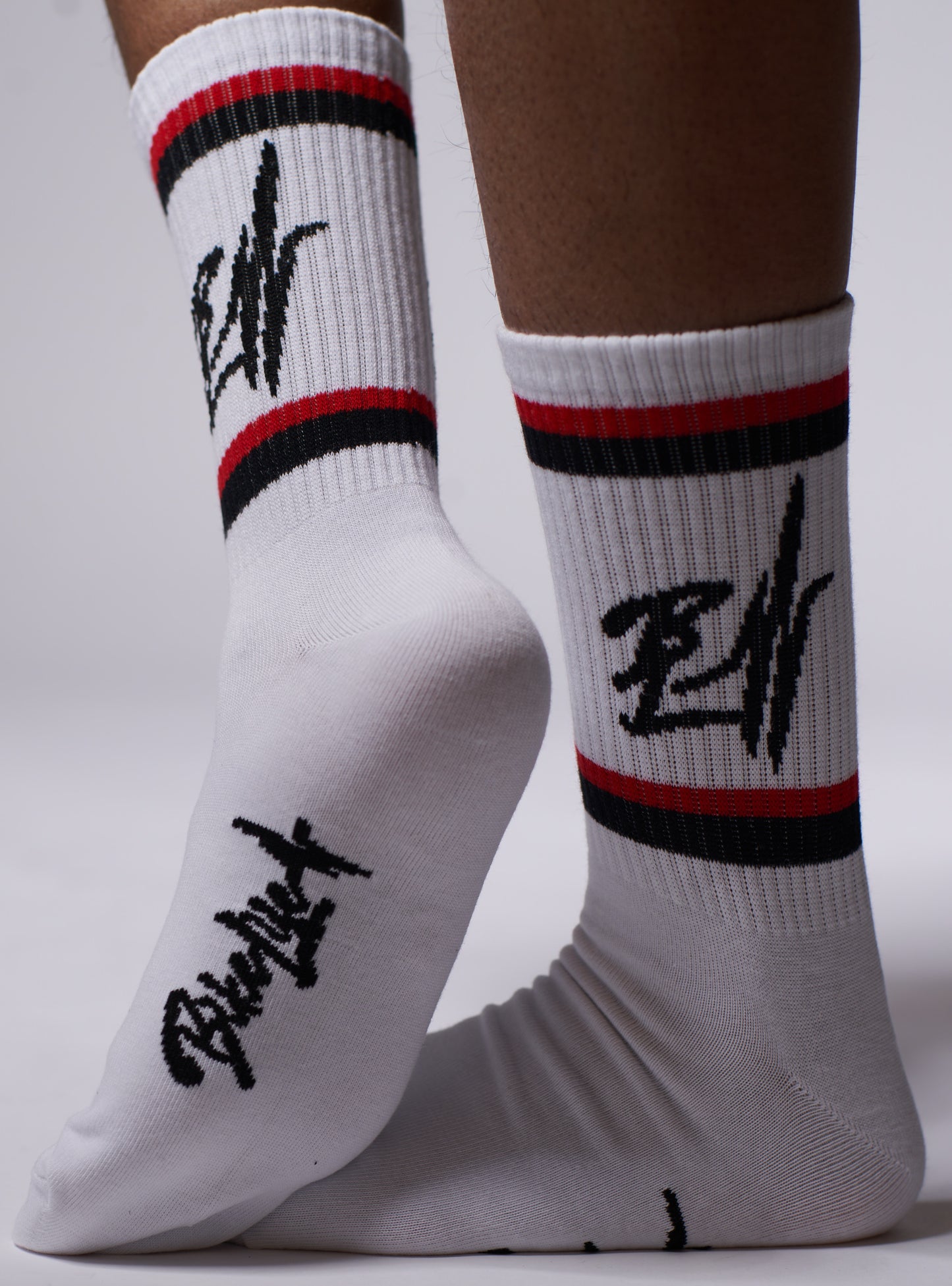 White/Red/Black Bike Life Socks